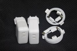 2x Duo Netzteil 35W + kabel USB C iPhone 15 16 17 AirPods