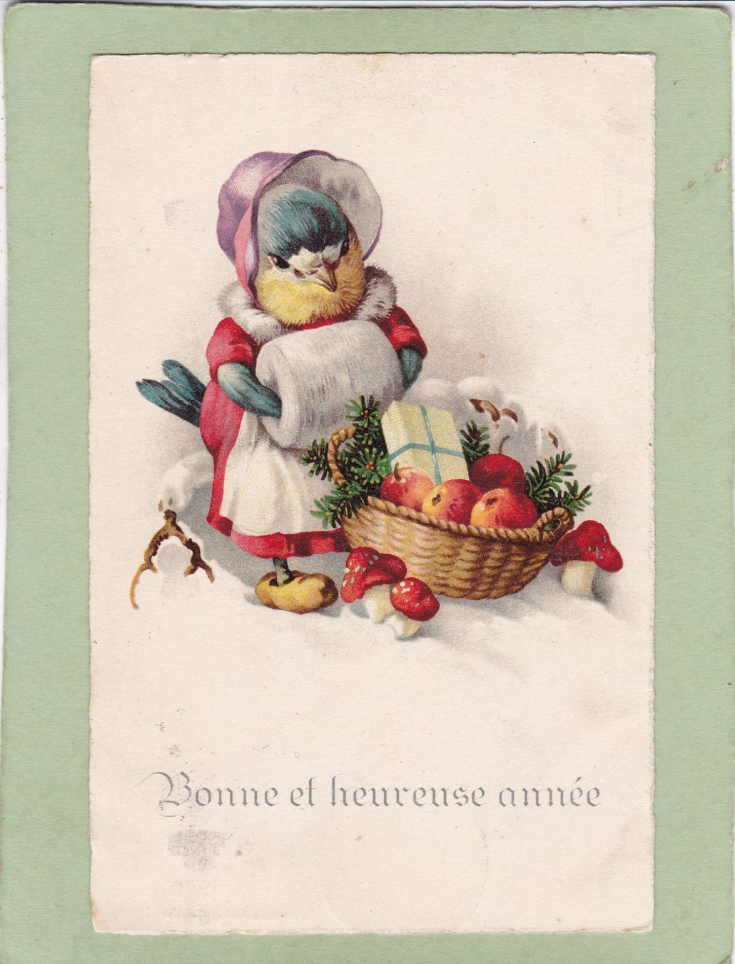Cartoline postali: Kitsch Vogel Bonne Année 1927 – Usato da Herisau venduto da Lisegrat2008