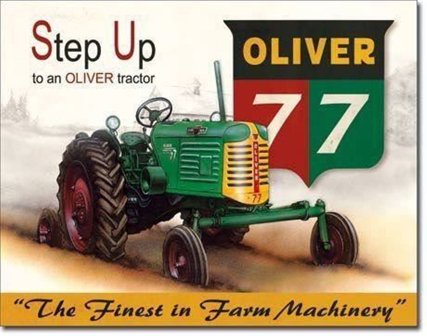 Insegne: Blechschild -TRACTOR OLIVER 77 GRÜN - 30 X 40 CM – Nuovo e nell'imballaggio originale da Rupperswil venduto da big-one-sale