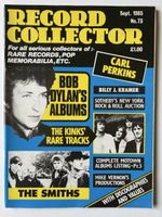 Record Collector Sept 1985 Dylan Kinks Smiths Motown Perkins