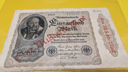 Historische 1000 Mark Reichsbanknote von 1922, Top Zustand