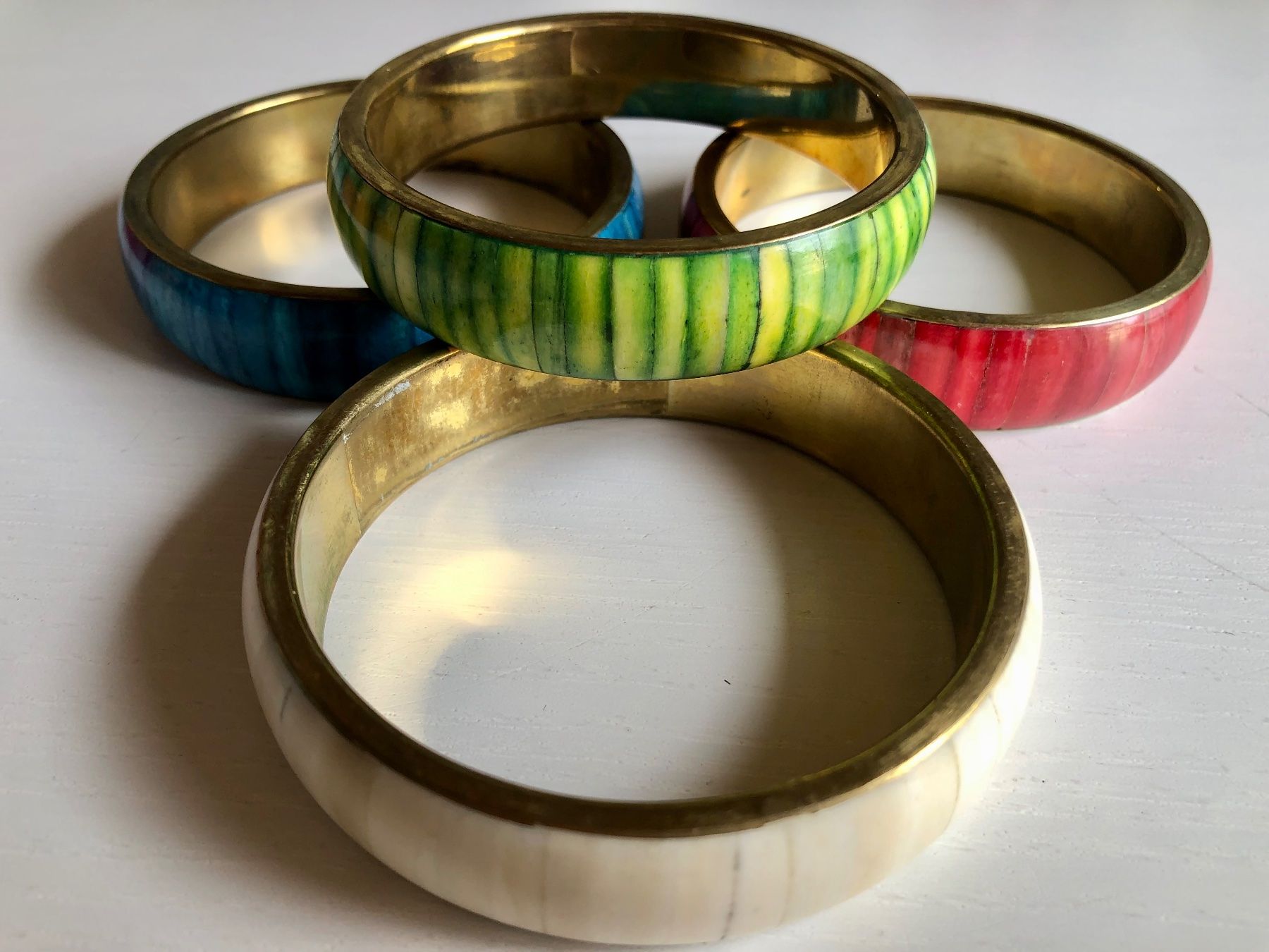 Bracciali & Braccialetti: Sammlung 21 Armringe, Messing, farbig – Usato da Zürich venduto da stiiiviii 2
