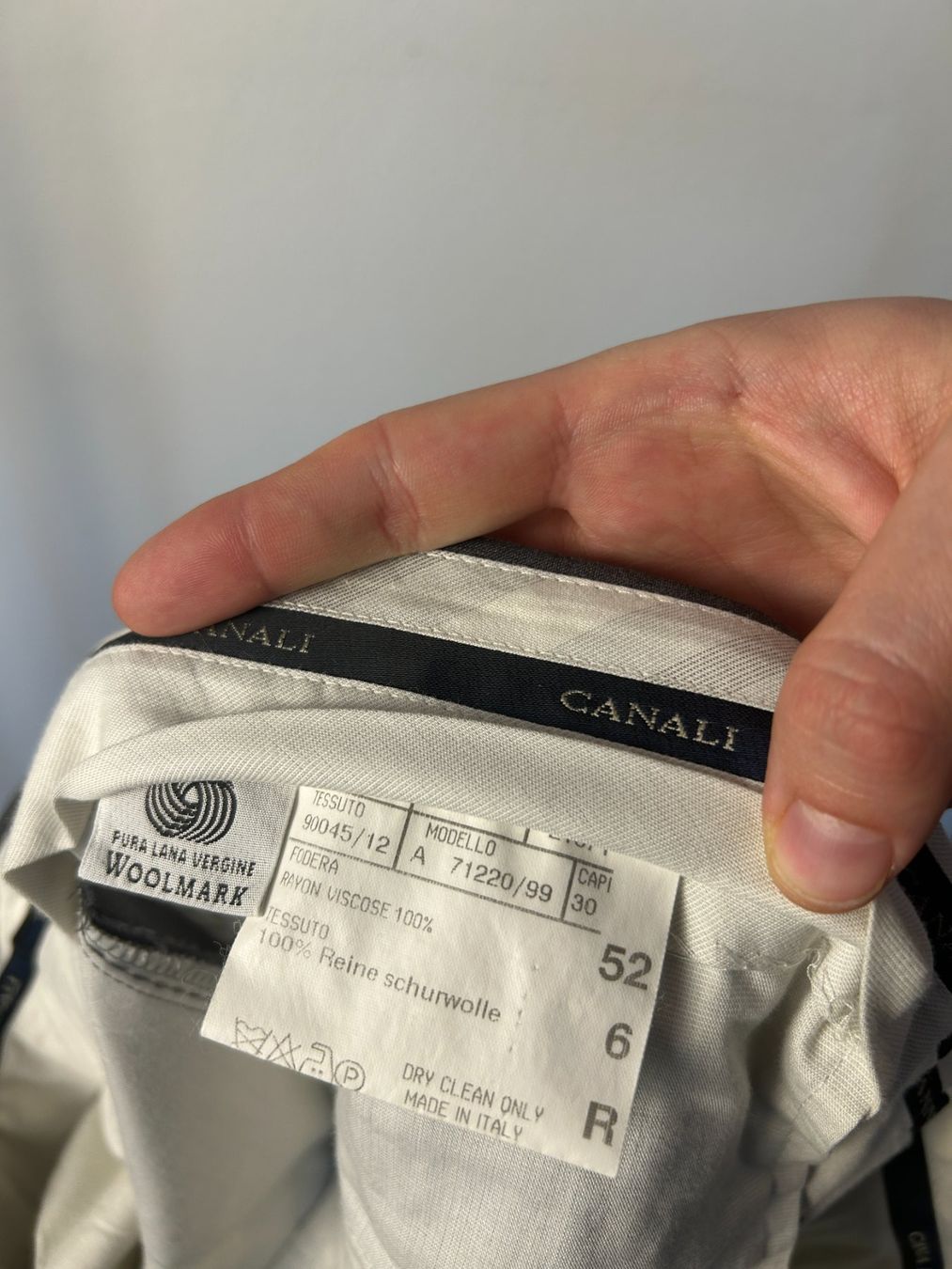 Pantaloni: Canali Grey Wool Suit Trouser – Usato da Bern venduto da kurtikobolt74 3