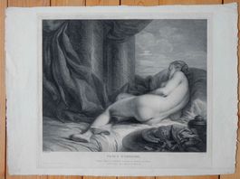 Antike Druckgrafik "Venus endormie" - um 1761