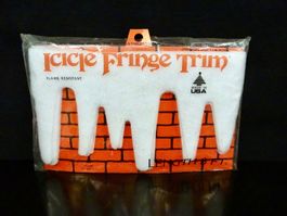 Vintage ICICLE FRINGE TRIM Weihnachtsdekoration Eiszapfen