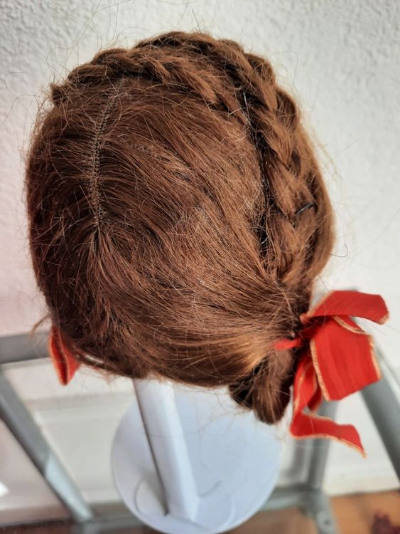 PERRUQUE 100% cheveux naturels pour POUPEE ANCIENNE -DOLL WI
