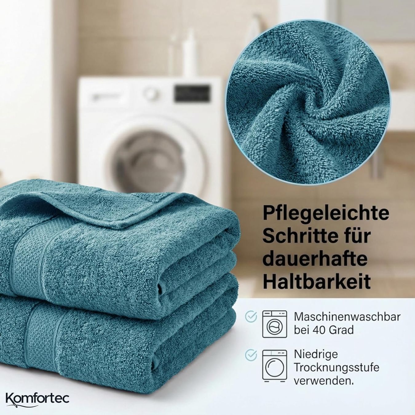 Badetücher: Handtücher Set 8-teilig 100% Baumwolle Anthrazit Türkis – Neu und originalverpackt aus Schaffhausen von her_zt65 2