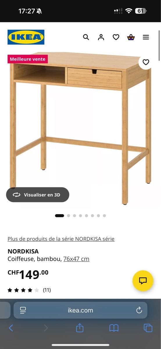 Ikea Tavoli da trucco: Coiffeuse Bambou IKEA – Nuovo (secondo la descrizione) da Neuchatel venduto da Mia_G