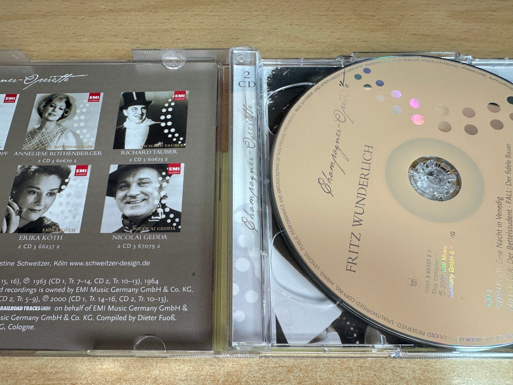 CDs: P9 Fritz Wunderlich - Champagner-Operette - 2 CD – Gebraucht aus Rikon im Tösstal von Alpenmutz 2