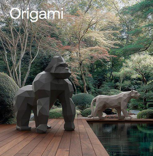 Sculture & Statue: Statue Design Gorille Saru Origami Vondom – Nuovo e nell'imballaggio originale da Lausanne venduto da UniDecoCasa 2