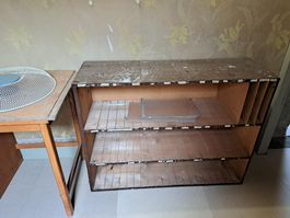 Holzregal mit Fächern braun - gratis