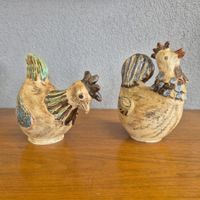 2 Stk. Tonhuhn Tonhenne Deco Huhn Henne