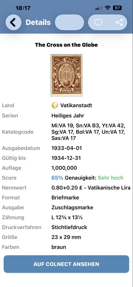 Tutti i francobolli: Vatikan Briefmarken 1933  – Usato da Glattbrugg venduto da Artos67 7