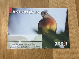 Ticket Eintritt Zoo Zürich / Gutschein / Eintrittsticket