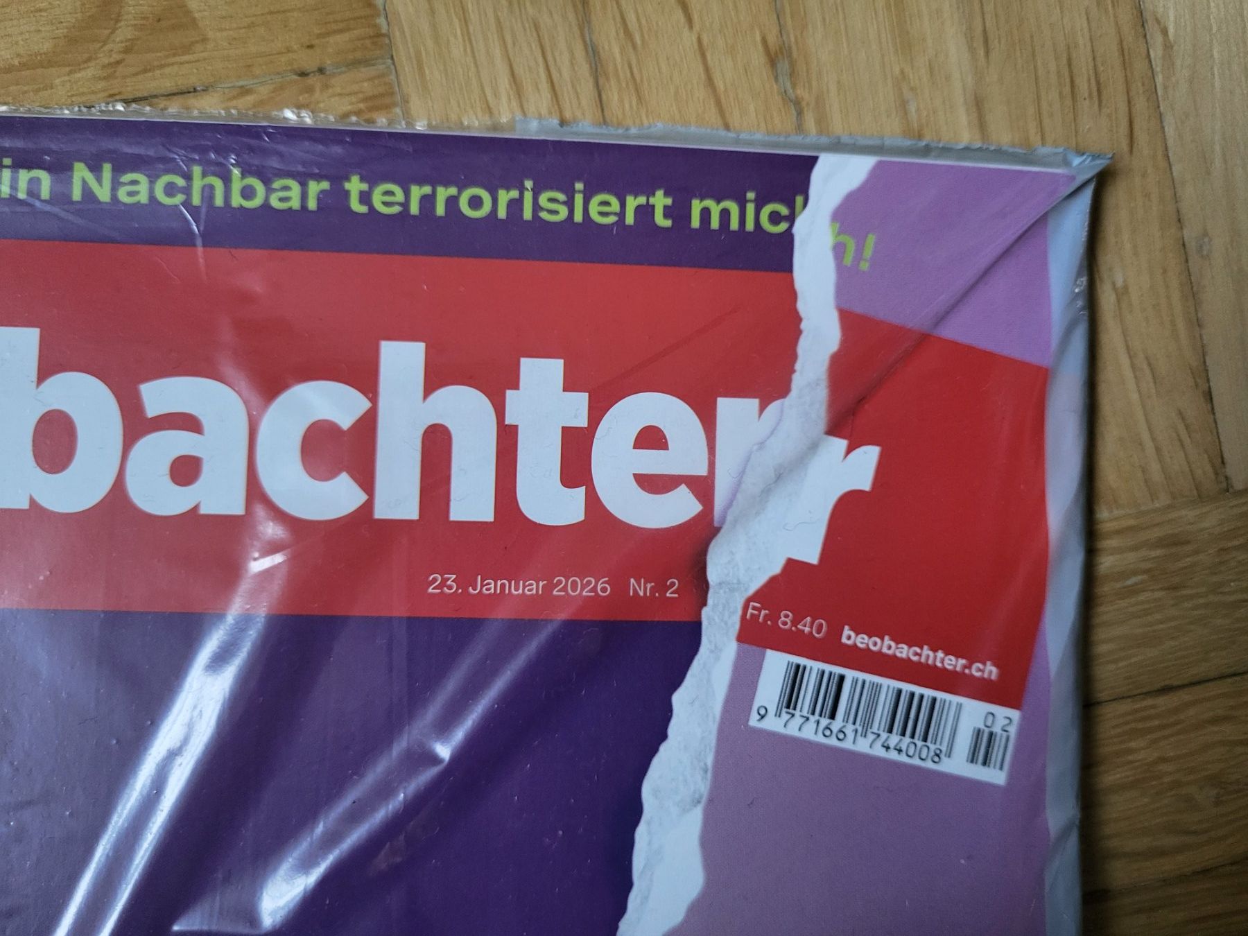 Riviste & Magazine: Beobachter Nr. 2 / 2026 vom 23. Januar – Nuovo e nell'imballaggio originale da stäfa venduto da brandy66