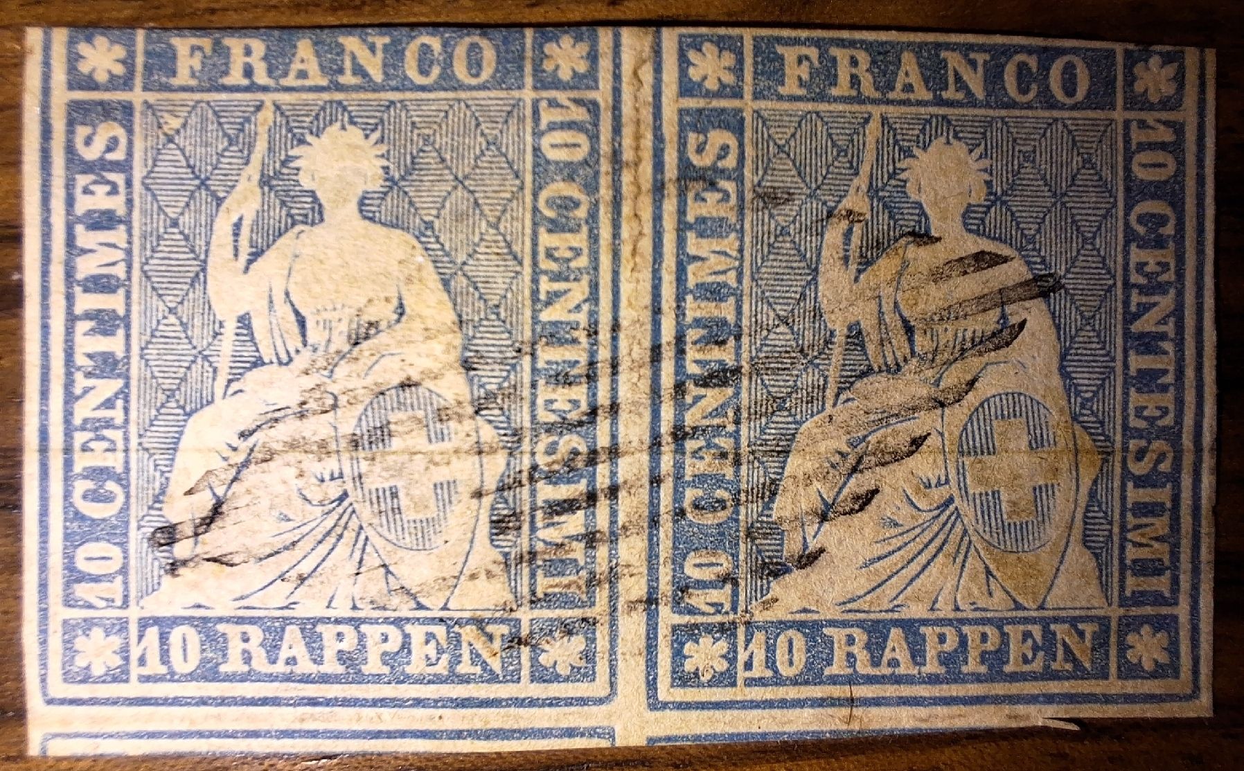 Tutti i francobolli: Strubel 23A3 mit Befund Kat. 250.- – Usato da Balgach venduto da SIMEON27