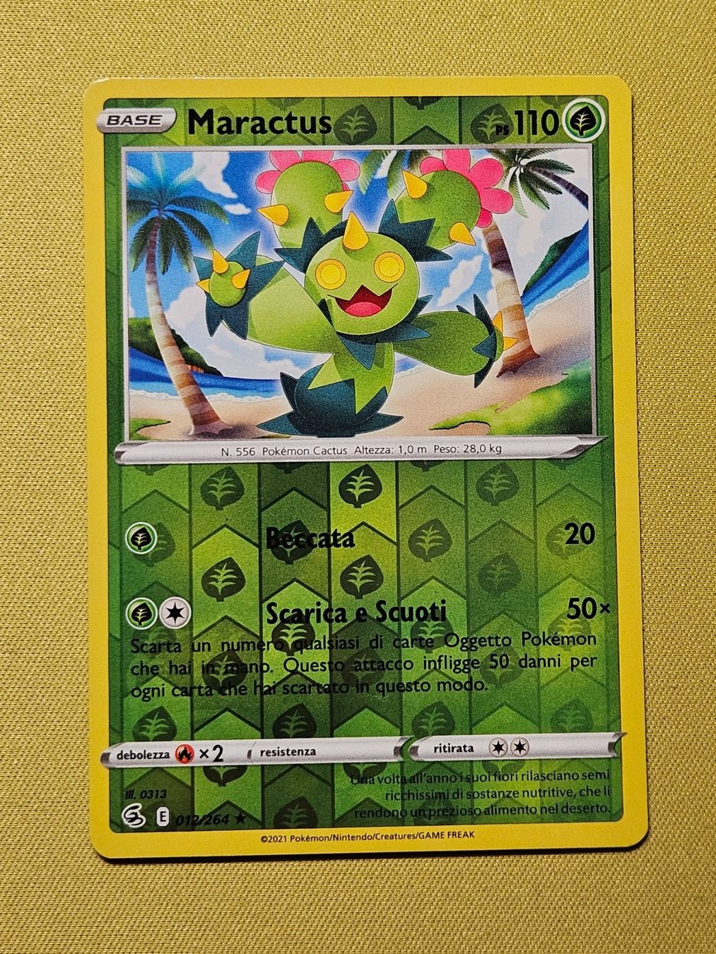 Pokémon Carte collezionabili: Fusion Strike - Maractus 012/264 – Usato da Bellinzona venduto da Pokemarco