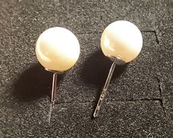 Boucles d'oreilles perles d'eau douce plaqué argent