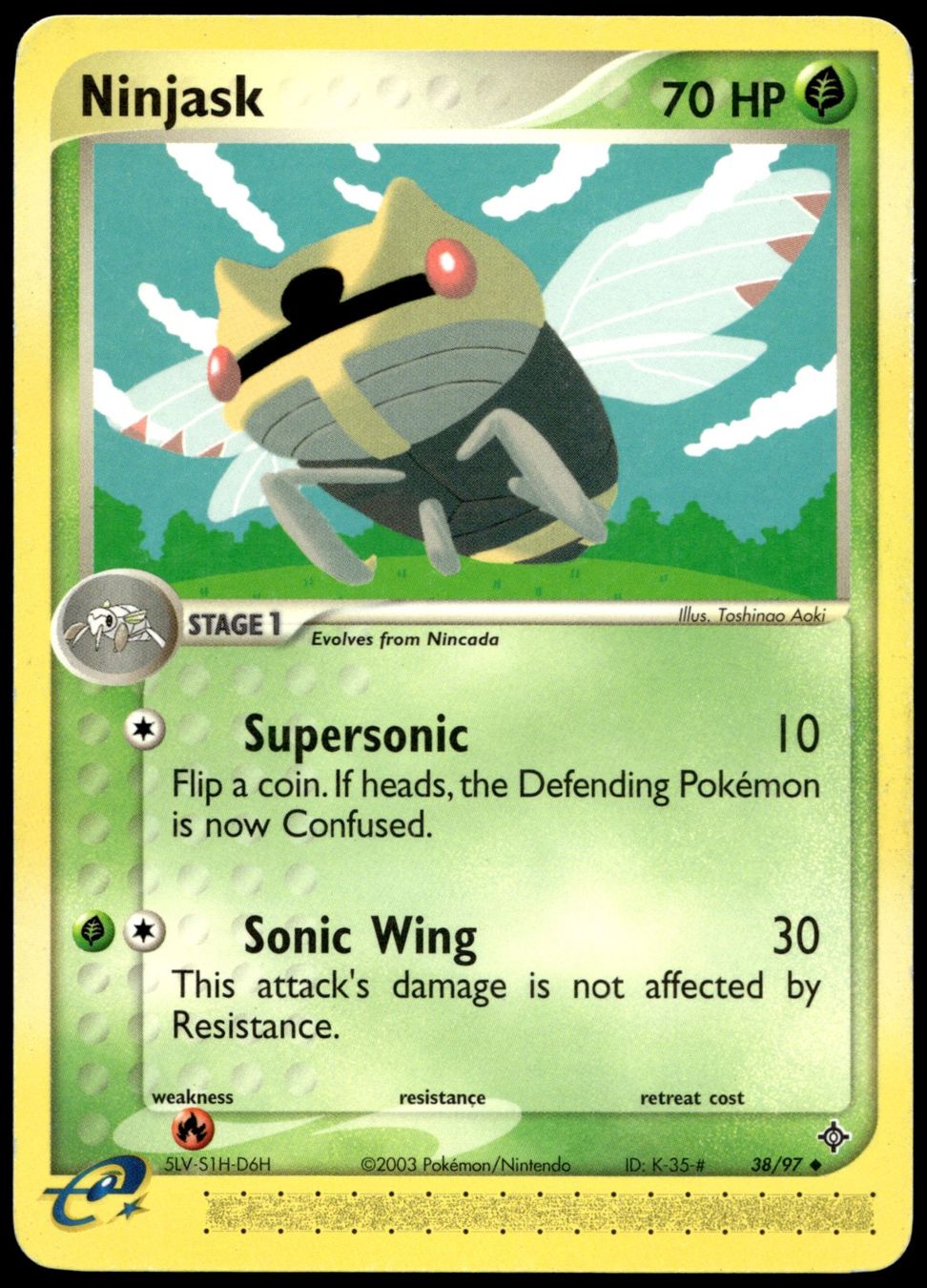 Pokémon Carte collezionabili: Ninjask 38/97 Pokémon EX Dragon – Usato da Uster venduto da Madame_Cards