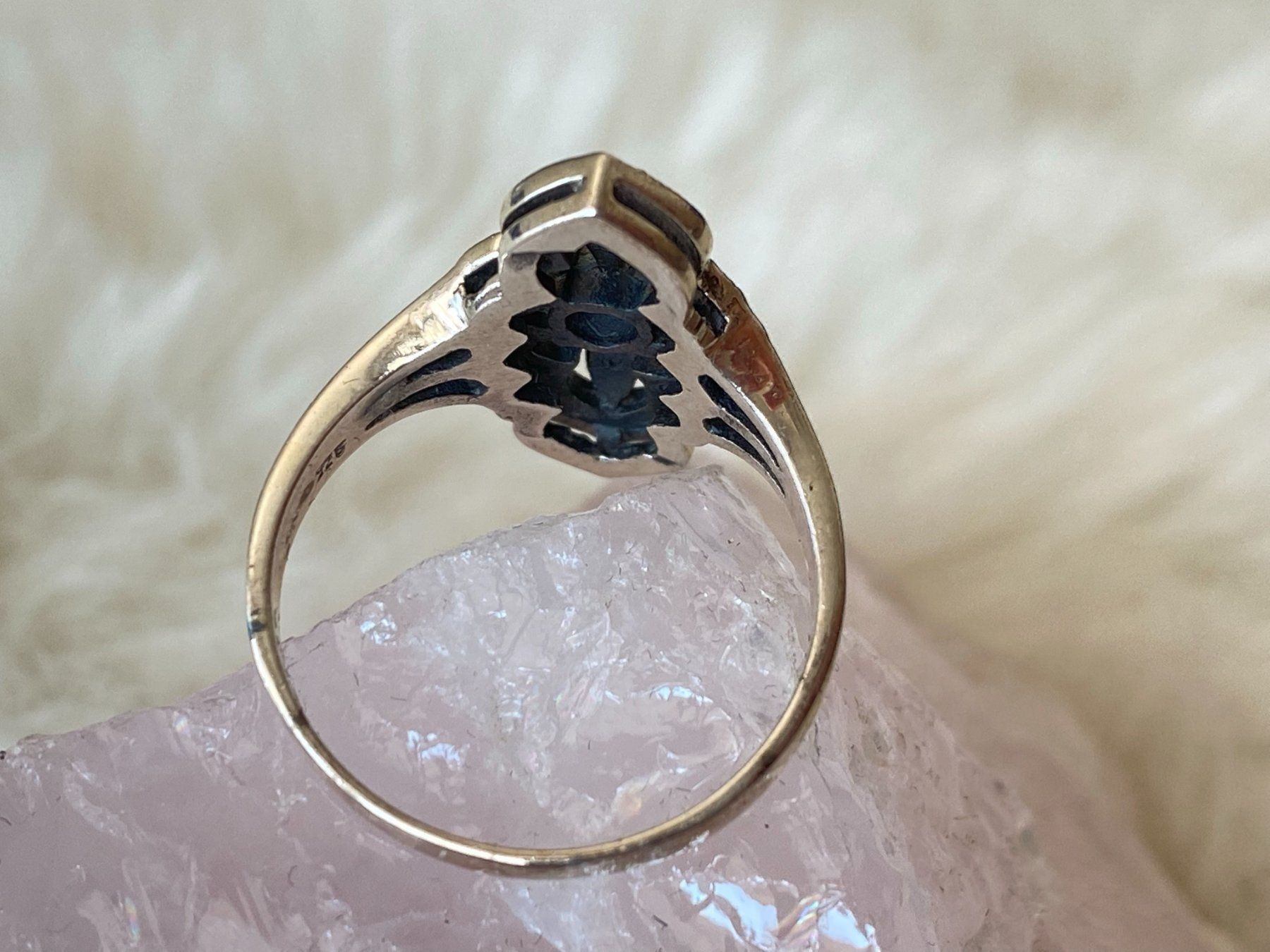 Anelli: Ring Silber 925 mit violettem Stein – Usato da Istighofen venduto da Ringparadies 2