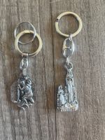 2 porte-clés en métal de Lourdes