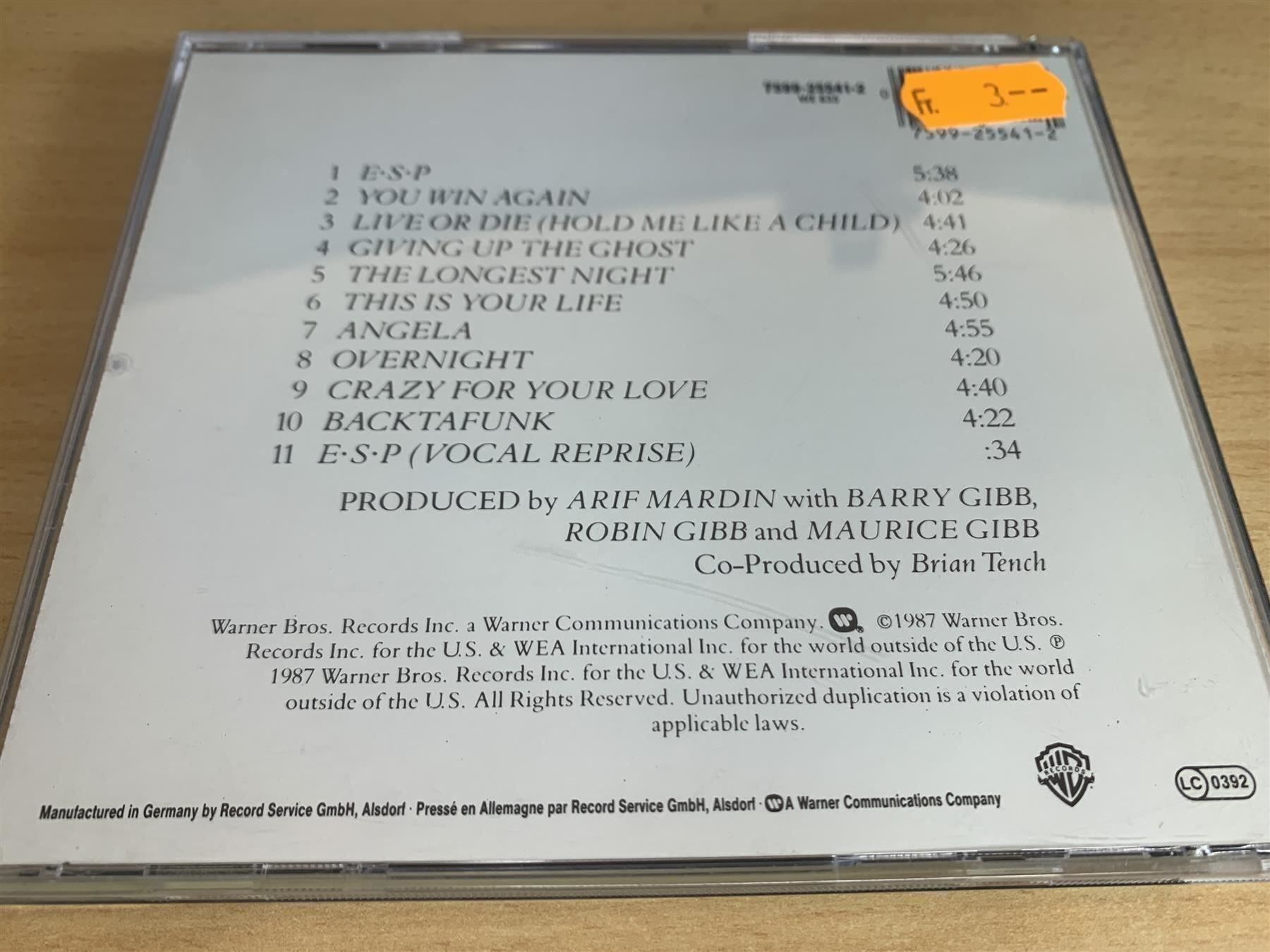 CD: Bee Gees – E•S•P – Usato da Rikon im Tösstal venduto da Alpenmutz 1