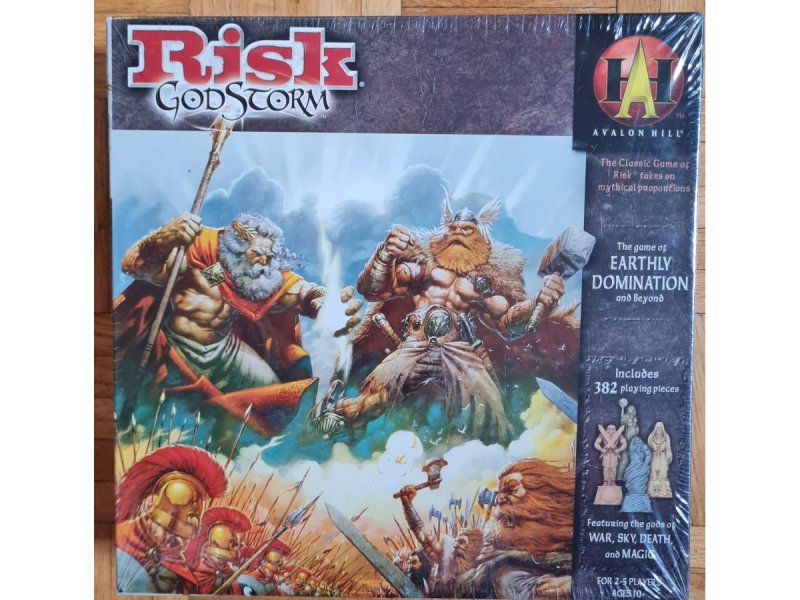 Giochi: Brettspiel "Risk Godstorm", englisch – Nuovo e nell'imballaggio originale da Zürich venduto da Desmond01