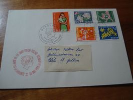 FDC Pro Juventute 1962, gelaufen