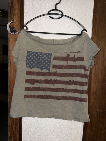 US-Flagge Shirt Vintage Look, Sommer T-Shirt, Top, L