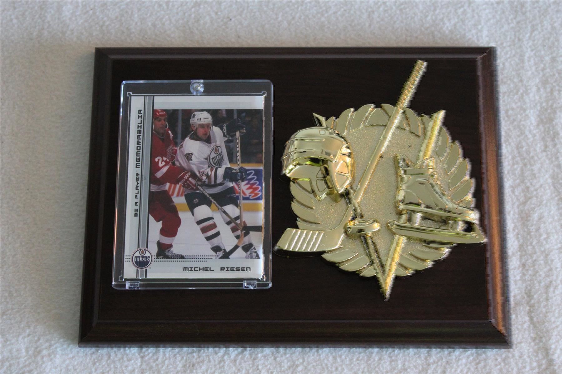 NHL Carte collezionabili: NHL Michel Riesen Edmonton Oilers Plakette – Nuovo e nell'imballaggio originale da Reinach BL venduto da RetroGamesSportsMore 4