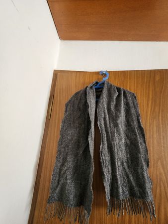 Foulard Foxford 100% laine gris carreaux franges