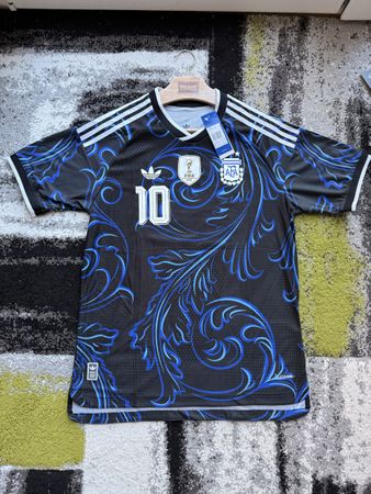 Maillot Football Argentine Messi 10 Adidas Noir XL Neuf