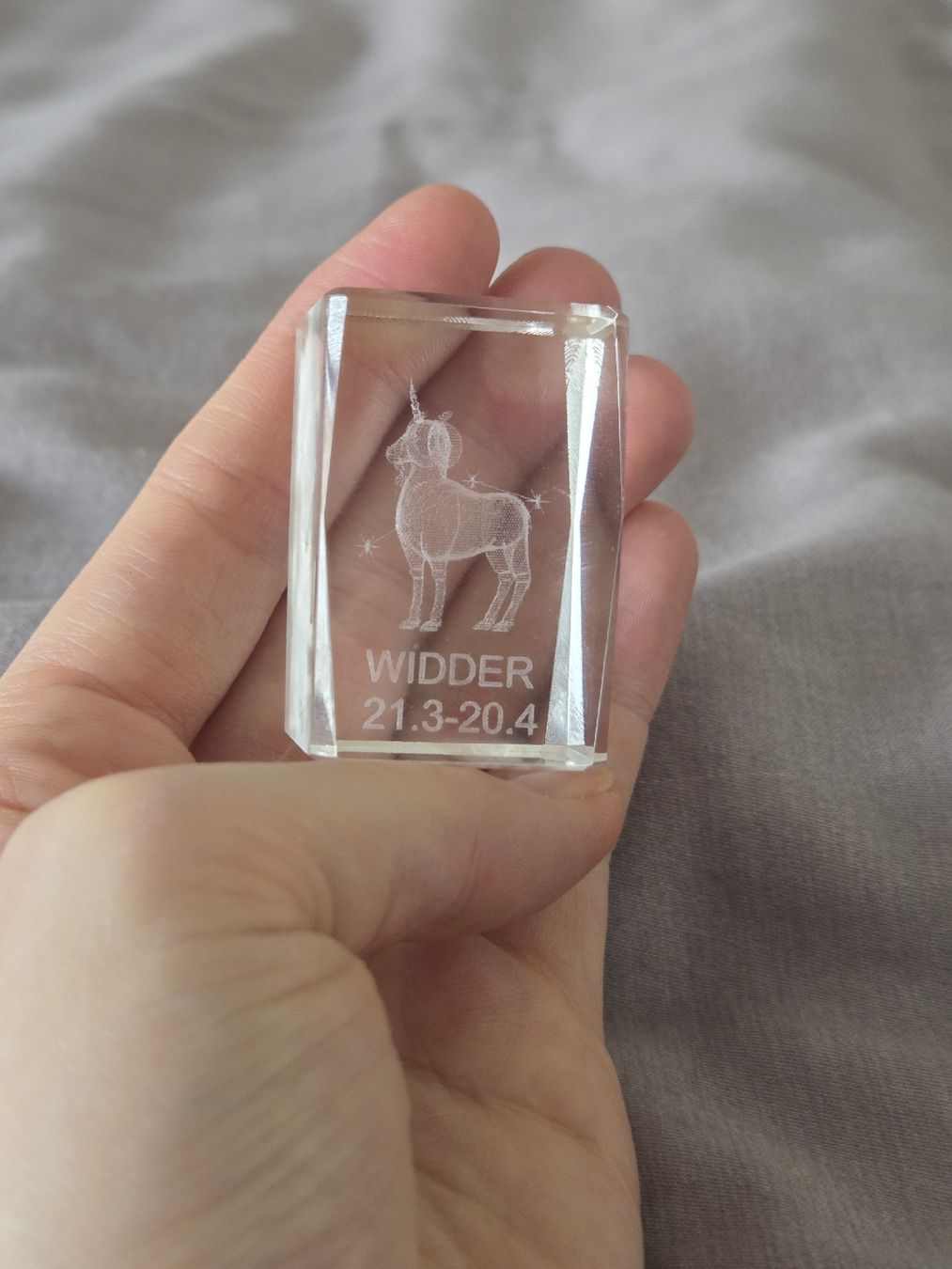 Tiragraffi: Glas Kristall, 3D Gravur "WIDDER" – Nuovo (secondo la descrizione) da Rickenbach-Sulz venduto da Bacardibabe 3