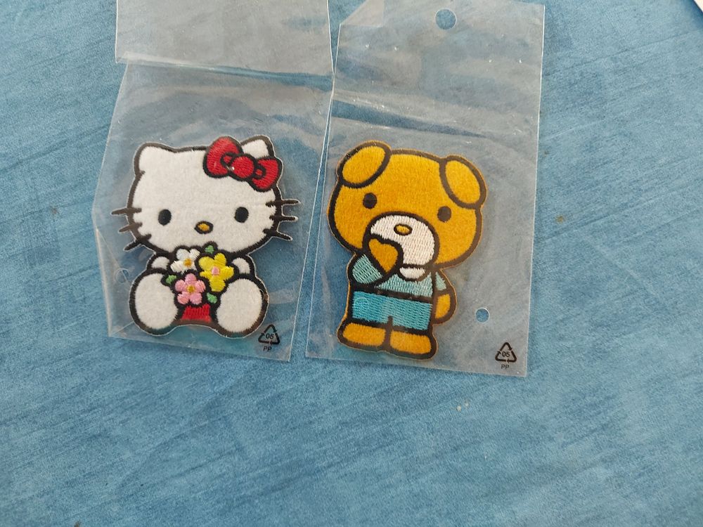 Écusson Patch Thermocollant hello kitty pantalon bretelles | Rakuten