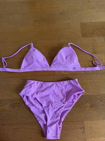Damen Bikini lila High Waist Schnitt Grösse L neu