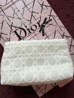 Dior White Cannage Pouch