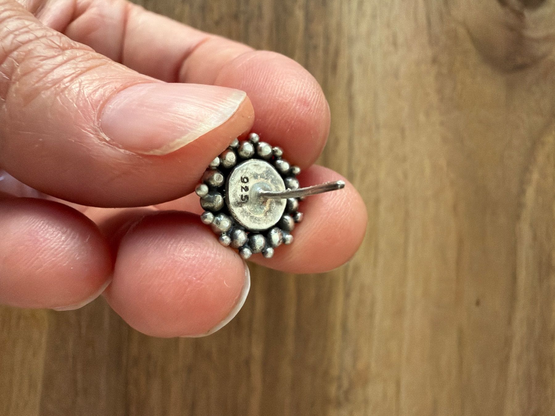 Orecchini pendenti & Orecchini a lobo: Silber Ohrstecker 925 mit Perlmutt-Einlage, Top Zustand – Usato da Wettingen venduto da Allgor 2
