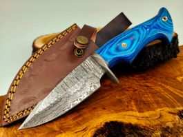 Top 1A Damast Messer Knife echter Faltenstahl handgeschlagen
