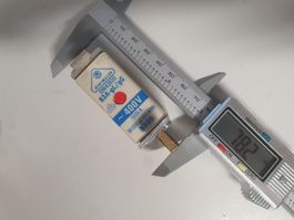 Sicherung Schmelzsicherung 63A 400v DIN 000 gG Patrone 100kA