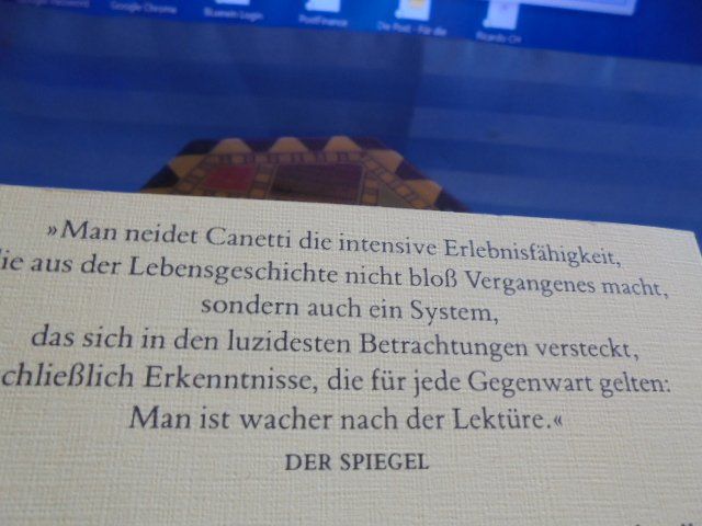 Bücher: E. Canetti: Die Fackel im Ohr – Gebraucht aus Hinwil von Glasperlen 1