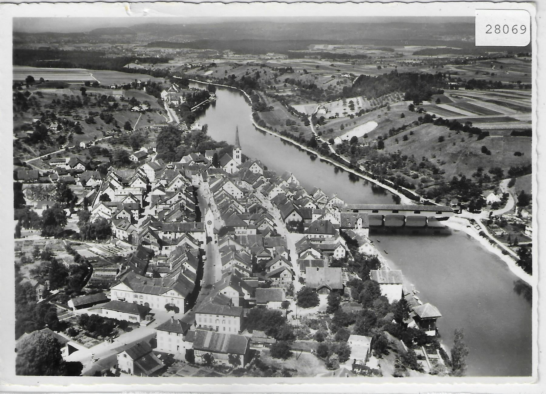 Cartoline postali: Fluguafnahme Diessenhofen TG – Usato da Ettingen venduto da Kartenplanet