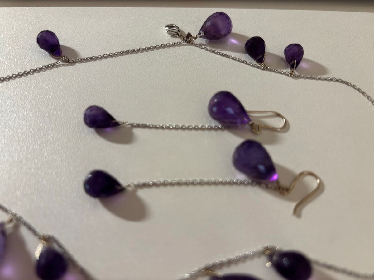 Altri gioielli: Amethysten weissgold collier und Ohrringe – Usato da Auenstein venduto da sonnenschein1256 3