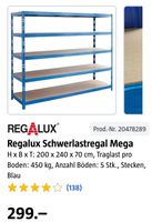 Schwerlastregal Schwerlast Regal 240cm x 70cm 450 KG NP 299-