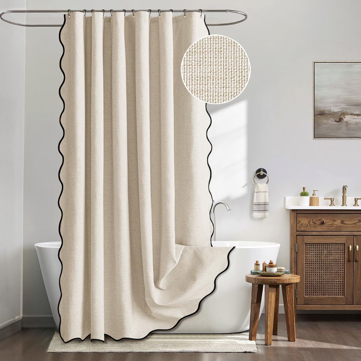 Tende: MIULEE Leinen Duschvorhang 180x200 – Nuovo e nell'imballaggio originale da Solothurn venduto da michelleschmid 1