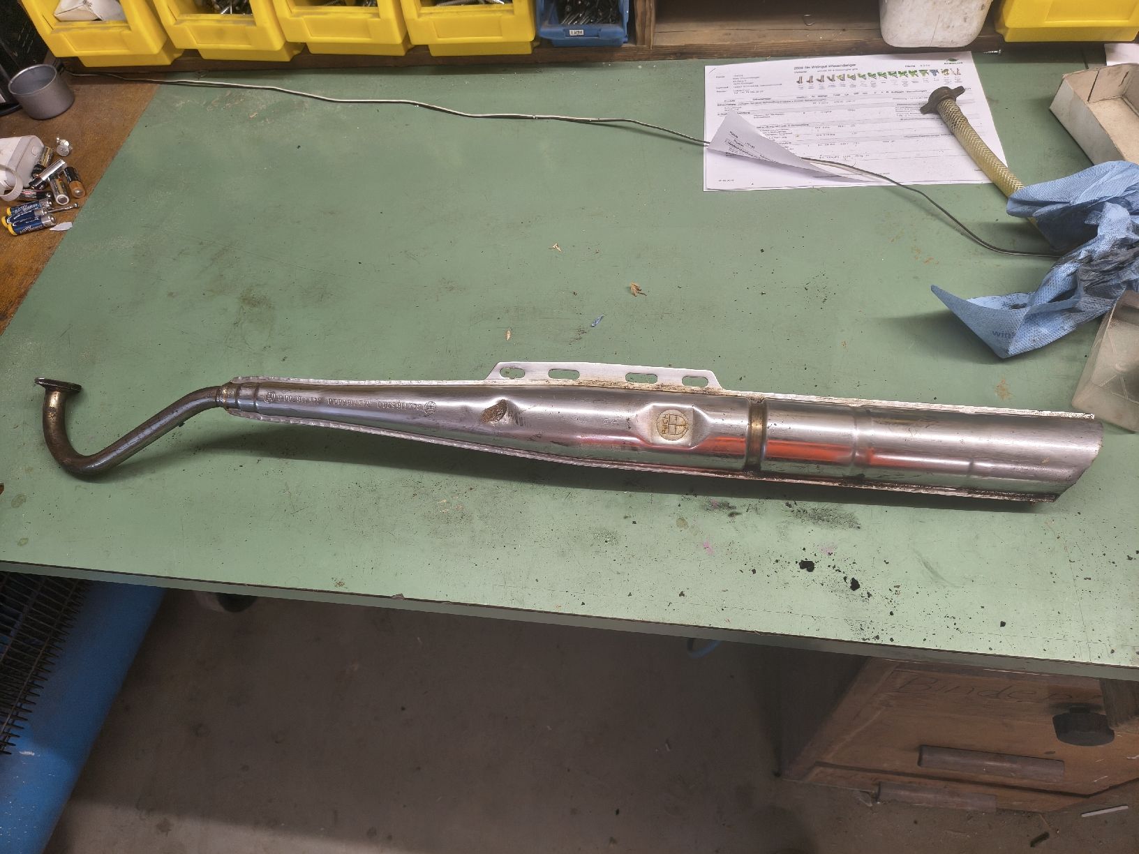 Puch Sistemi di scarico: Puch Maxi 18mm Auspuff Original – Usato da Ossingen venduto da Ret88