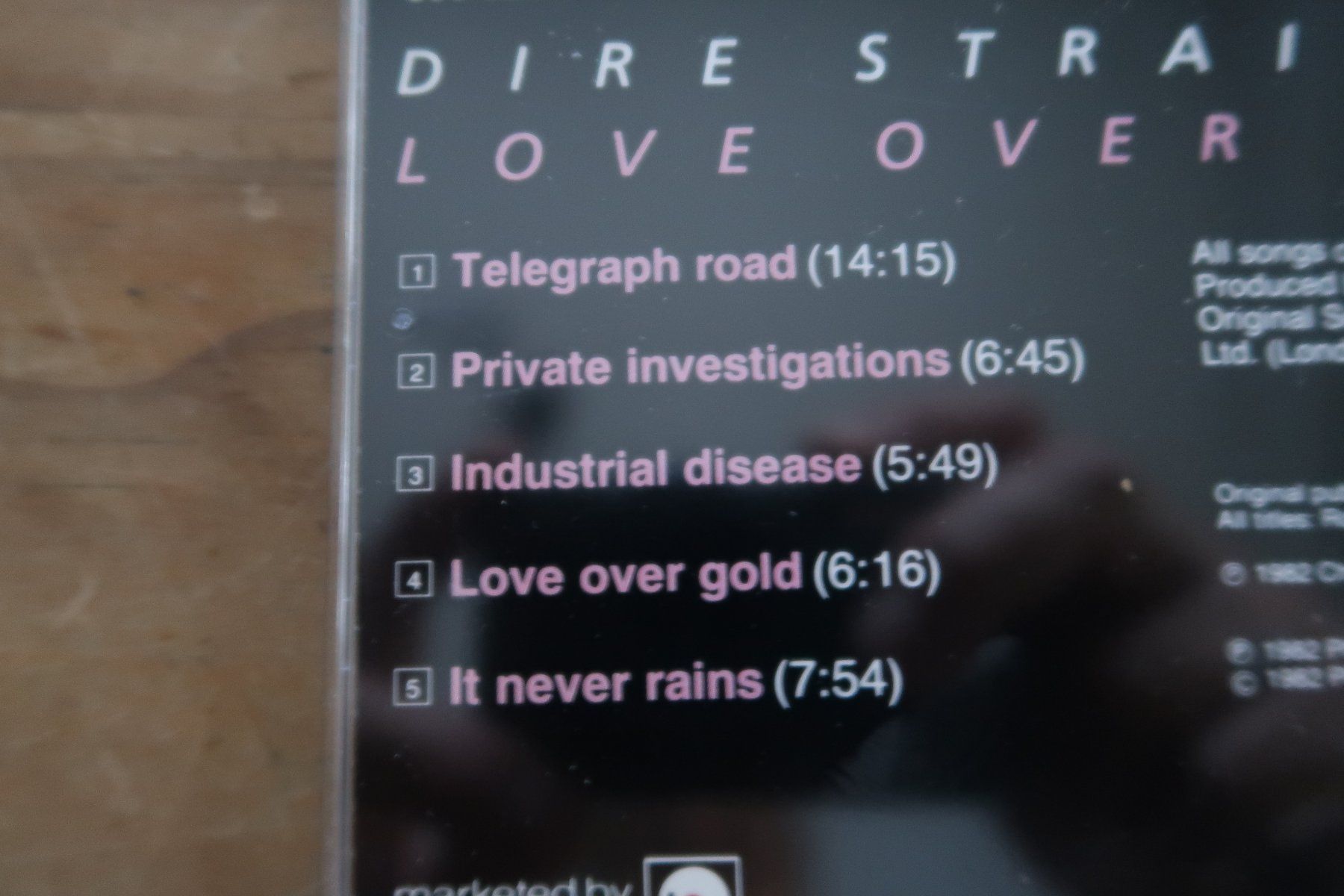 CDs: DIRE STRAITS - LOVE OVER GOLD - CD – Gebraucht aus Basel von Patiscat 2