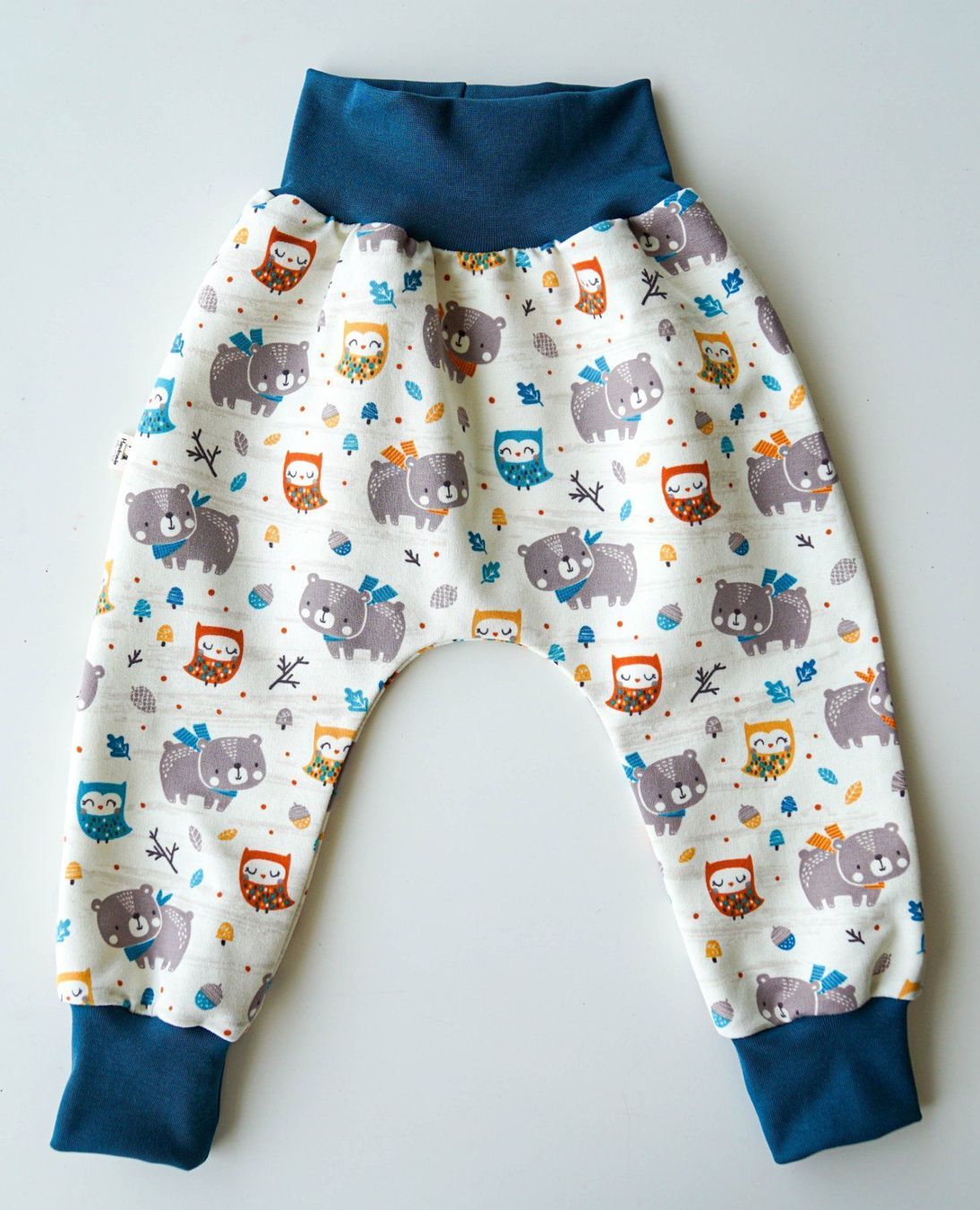 Pantaloni: Sweat Pumphose mit Bären & Eulen Gr.86/92  NEU – Nuovo e nell'imballaggio originale da Zürich venduto da sambaum 1