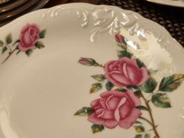 Waldershof Porzellan Teller Set, Goldrand