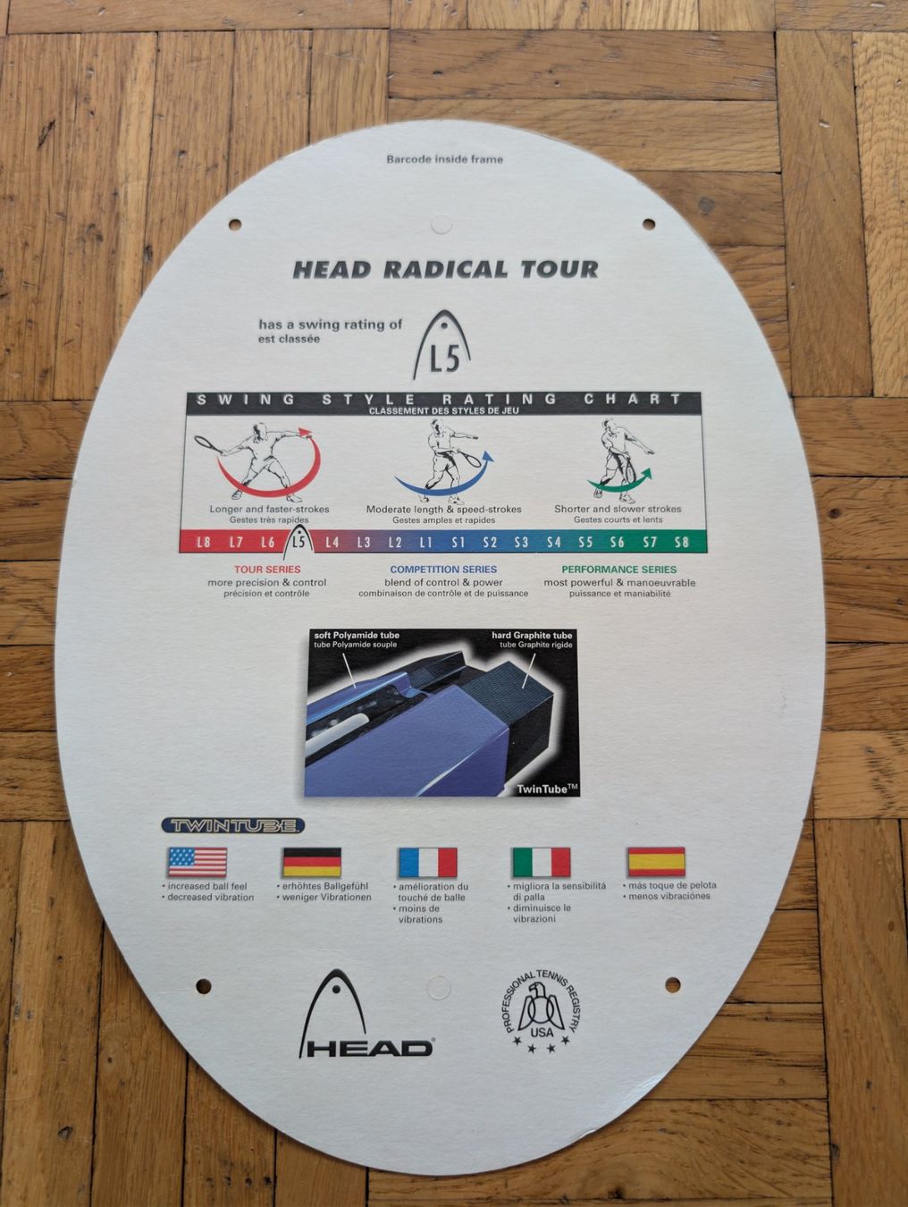 Head Racchette: Head Radical Tour OS "Candy Cane" mit Karton - UNBESPIELT – Nuovo (secondo la descrizione) da Volketswil venduto da AncaSc 6