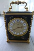 Elegante La Castel Tischuhr, Schwarz/Gold, Vintage Stil